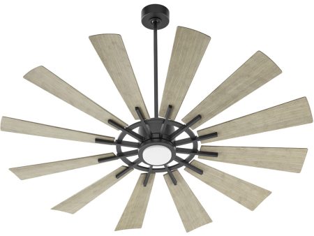 60  Cirque 1-light LED Indoor Outdoor Patio Ceiling Fan Matte Black on Sale