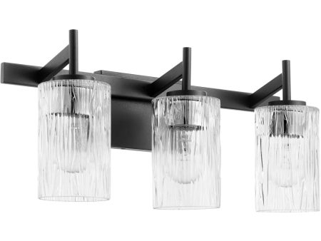 3-light Bath Vanity Light Textured Black Online Sale