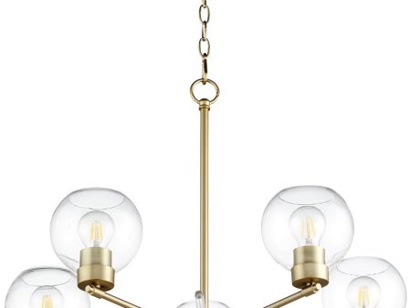 Volan 5-light Chandelier Aged Brass Discount