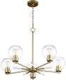 Volan 5-light Chandelier Aged Brass Discount