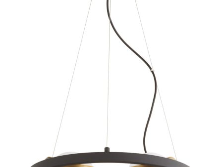 Nimbus 3-light Chandelier Textured Black w  Aged Brass Discount