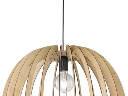 24 W Wood 1-Light  Pendant  Wood For Sale