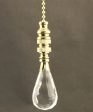 Acrylic Faceted Pendant Fan Pull 2.75 h Polished Brass Base Chain Online Hot Sale