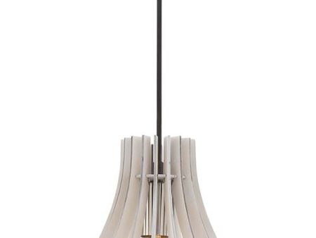 17 W Wood 1-Light  Pendant  White Online Hot Sale