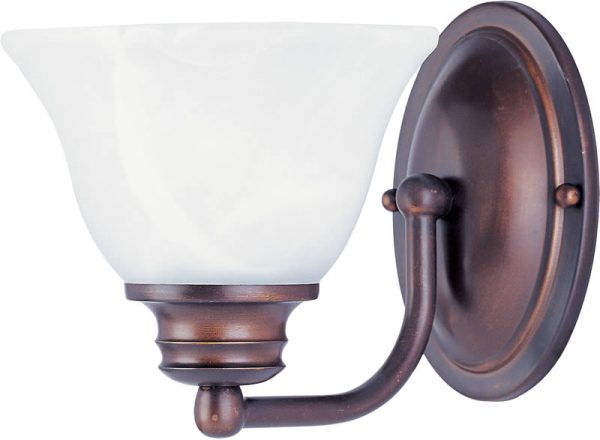 6 w Malibu 1-Light Wall Sconce Oil Rubbed Bronze For Sale