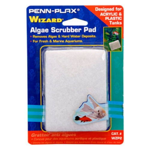 Wizard Algae Scrubber Pad for Acrylic or Glass Aquariums 3 L x 4 W - 1 count by Penn Plax For Discount