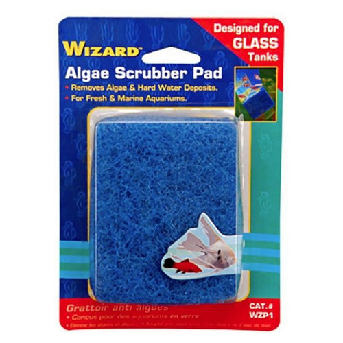 Wizard Algae Scrubber Pad for Glass Aquariums 3 L x 4 W - 1 count by Penn Plax For Sale