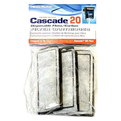 20 Power Filter Replacement Carbon Filter Cartridges 3 count by Cascade For Sale